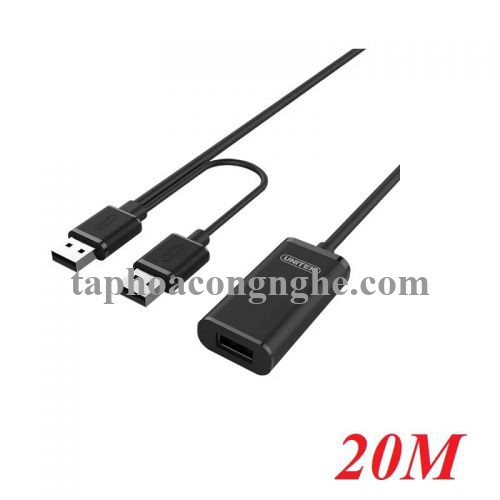 Unitek 98108 Y-279 2.0 20M Màu ĐenCáp Usb Nối Dài Extension 30098108
